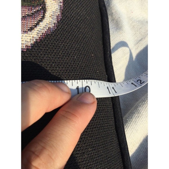 Vintage Santa pillow bear rectangle tapestry Christmas home decor accent sz 12” - Picture 6 of 8